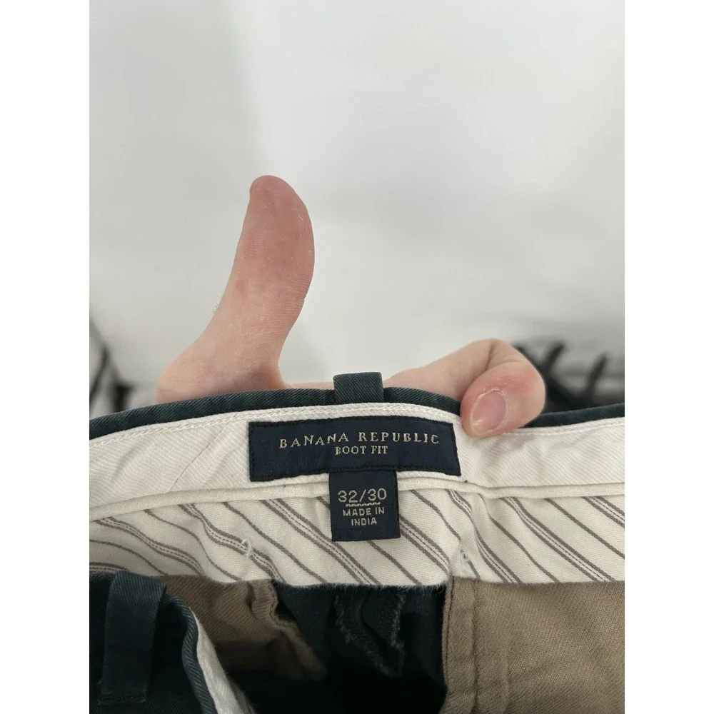 Banana Republic Boot Fit Chino Pants 32x26 Black Straight Relaxed‎ Bootcut
